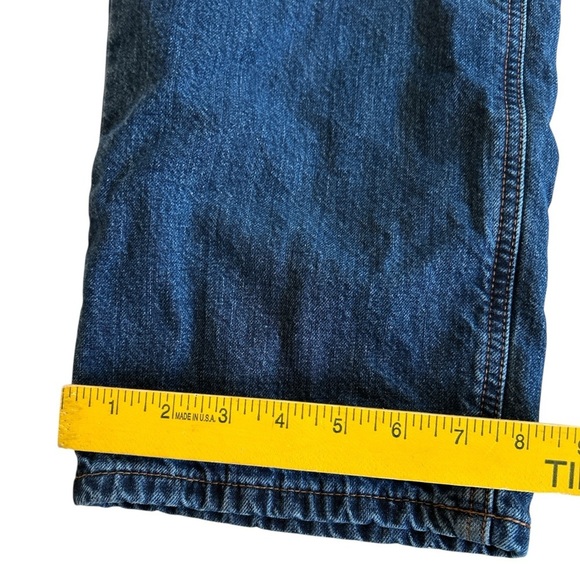 Carhartt Mens Relaxed Fit Straight Flannel-Lined Mid Rise 5-Pocket Jeans 38 x 30 - Picture 9 of 14